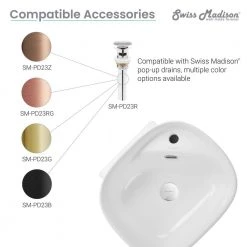 Swiss Madison Ivy 1-Piece Glossy White Ceramic Square Pedestal Sink 25 Swiss Madison Ivy 1-Piece Glossy White Ceramic Square Pedestal Sink -Bathroom Sinks Sales white swiss madison pedestal sinks sm ps313 1f 1000