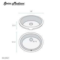 Swiss Madison Monaco 18 in. Oval Under-Mount Bathroom Sink in White -Bathroom Sinks Sales white swiss madison undermount bathroom sinks sm um621 d4 1000