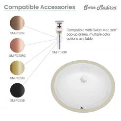 Swiss Madison Monaco 18 in. Oval Under-Mount Bathroom Sink in White -Bathroom Sinks Sales white swiss madison undermount bathroom sinks sm um621 fa 1000