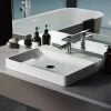Swiss Madison Carre Rectangular Vessel Sink in White -Bathroom Sinks Sales white swiss madison vessel sinks sm vs202 64 1000
