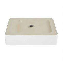 Swiss Madison Concorde Rectangle Ceramic Vessel Sink in White -Bathroom Sinks Sales white swiss madison vessel sinks sm vs242 66 1000