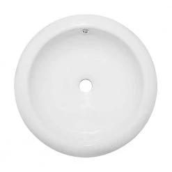 Swiss Madison Plaisir Round Vessel Sink in White -Bathroom Sinks Sales white swiss madison vessel sinks sm vs262 1d 1000