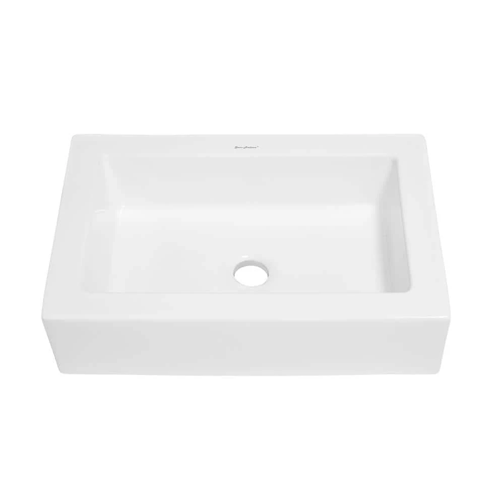 Swiss Madison Voltaire Ceramic Rectangle Vessel Sink in White 5 Swiss Madison Voltaire Ceramic Rectangle Vessel Sink in White - Image 3