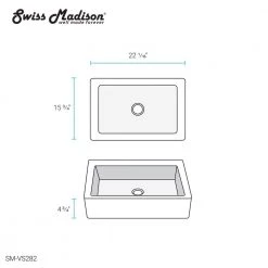 Swiss Madison Voltaire Ceramic Rectangle Vessel Sink in White 27 Swiss Madison Voltaire Ceramic Rectangle Vessel Sink in White -Bathroom Sinks Sales white swiss madison vessel sinks sm vs282 76 1000
