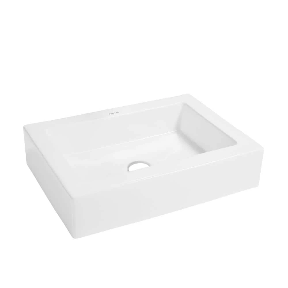 Swiss Madison Voltaire Ceramic Rectangle Vessel Sink in White 6 Swiss Madison Voltaire Ceramic Rectangle Vessel Sink in White - Image 4