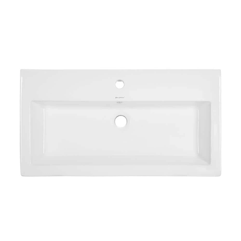 Swiss Madison Voltaire Wide Rectangle Vessel Sink in White 7 Swiss Madison Voltaire Wide Rectangle Vessel Sink in White - Image 5