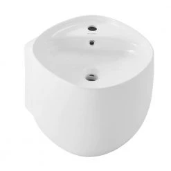 Swiss Madison Ivy Ceramic Square Wall Hung Sink in Glossy White -Bathroom Sinks Sales white swiss madison wall mount sinks sm ws324 1d 1000
