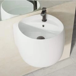 Swiss Madison Ivy Ceramic Square Wall Hung Sink in Glossy White -Bathroom Sinks Sales white swiss madison wall mount sinks sm ws324 66 1000