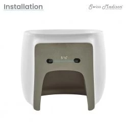 Swiss Madison Ivy Ceramic Square Wall Hung Sink in Glossy White -Bathroom Sinks Sales white swiss madison wall mount sinks sm ws324 77 1000