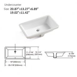 Taholi Ceramic Rectangular Undermount Bathroom Sink with Overflow in White 8 Taholi Ceramic Rectangular Undermount Bathroom Sink with Overflow in White -Bathroom Sinks Sales white taholi undermount bathroom sinks dj w122549620 c3 1000