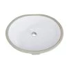 Unbranded 19.5 in. White Oval Undermount Bathroom Sink With Overflow -Bathroom Sinks Sales white undermount bathroom sinks whl lqw1 9614 64 1000