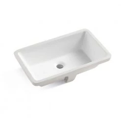UPIKER 20.87 in. Rectangular Undermount Ceramics Bathroom Sink in White with Overflow
