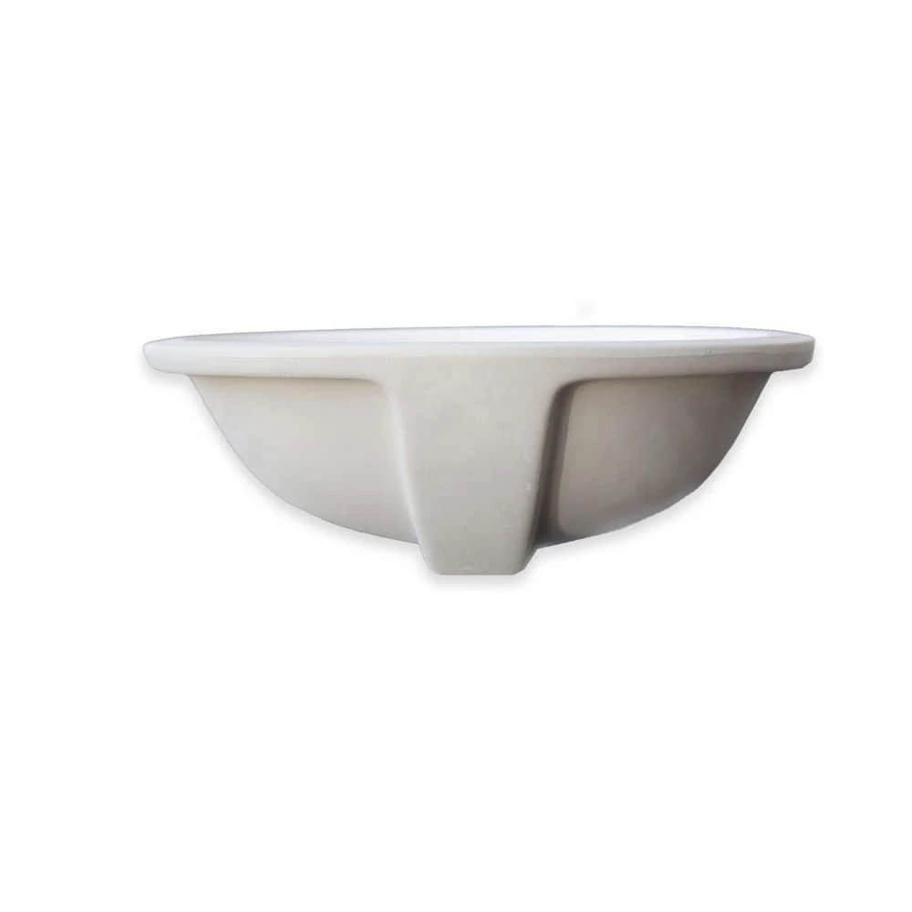 Wells Rhythm Series 17 in. Oval Undermount Single Bowl Bathroom Sink in White 6 Wells Rhythm Series 17 in. Oval Undermount Single Bowl Bathroom Sink in White - Image 4
