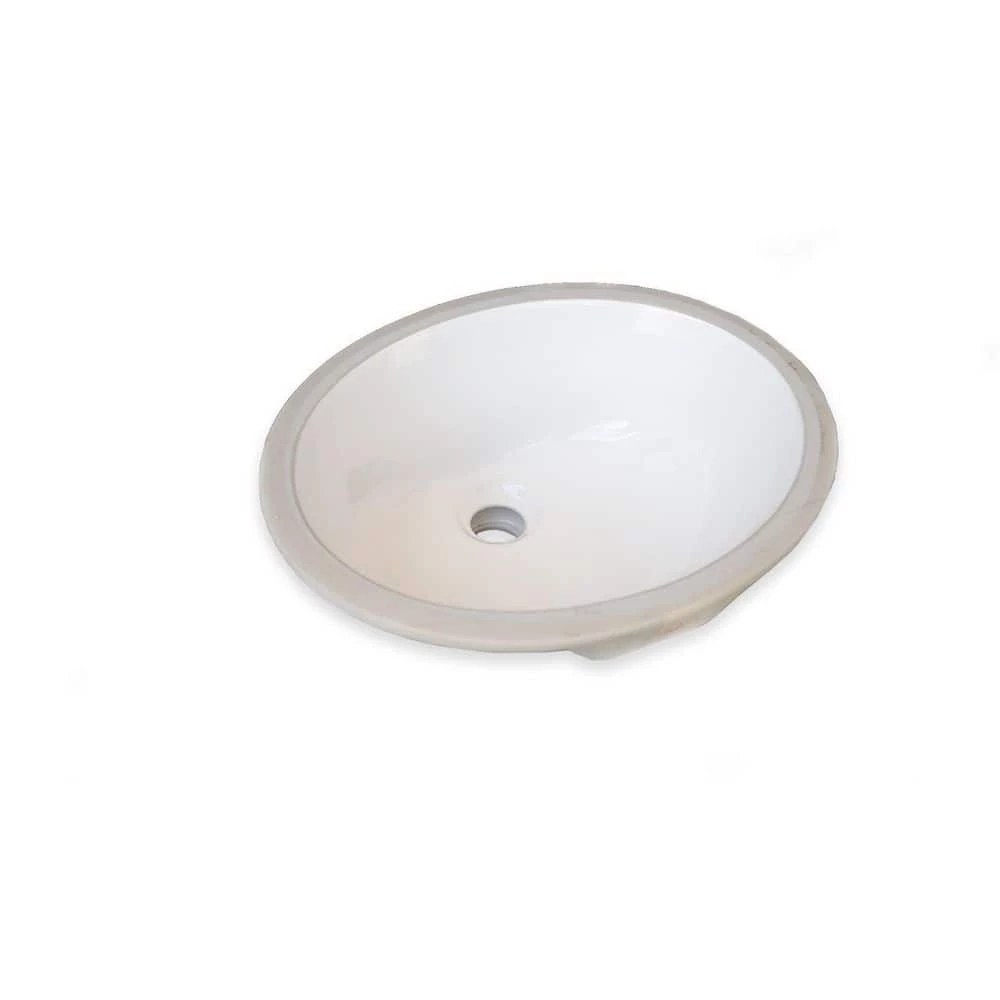 Wells Rhythm Series 17 in. Oval Undermount Single Bowl Bathroom Sink in White 5 Wells Rhythm Series 17 in. Oval Undermount Single Bowl Bathroom Sink in White - Image 3
