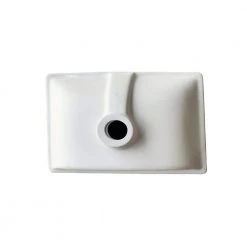 Wells Rhythm Series 18 in. Rectangular Undermount Single Bowl Bathroom Sink in White -Bathroom Sinks Sales white wells undermount bathroom sinks rtu1813 6w 4f 1000