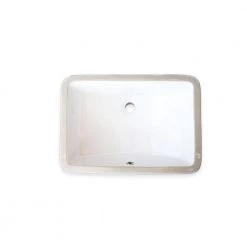 Wells Rhythm Series 21 in. Rectangular Undermount Single Bowl Bathroom Sink in White -Bathroom Sinks Sales white wells undermount bathroom sinks rtu2115 7w 1f 1000