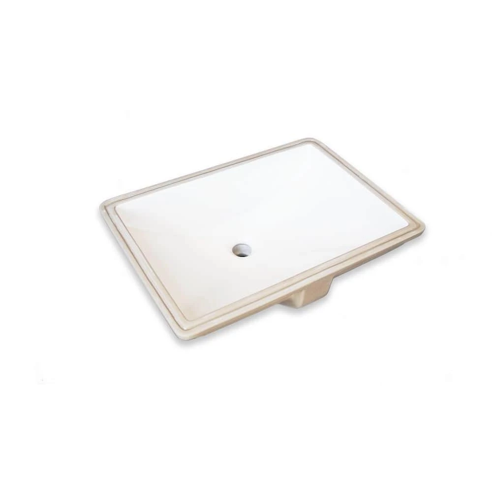 Wells Rhythm Series 22 in. Rectangular Undermount Single Bowl Bathroom Sink in White 5 Wells Rhythm Series 22 in. Rectangular Undermount Single Bowl Bathroom Sink in White - Image 3