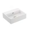 WS Bath Collections Quattro 40 Wall Mount / Vessel Bathroom Sink in Ceramic White without Faucet Hole -Bathroom Sinks Sales white ws bath collections wall mount sinks quattro 40 00 64 1000