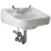 Zurn One Manual Hand Washing Vessel Sink System, with 0.5 GPM, Rectangular Centerset Faucet, Handles in Vitreous China